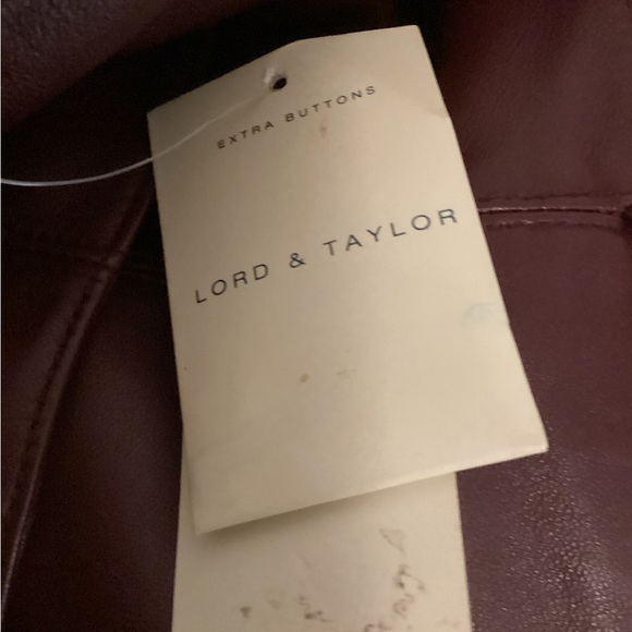 LORD AND TAYLOR LEATHER BLAZER SZ 16 NWT # blazer # leather # soft - Picture 5 of 8